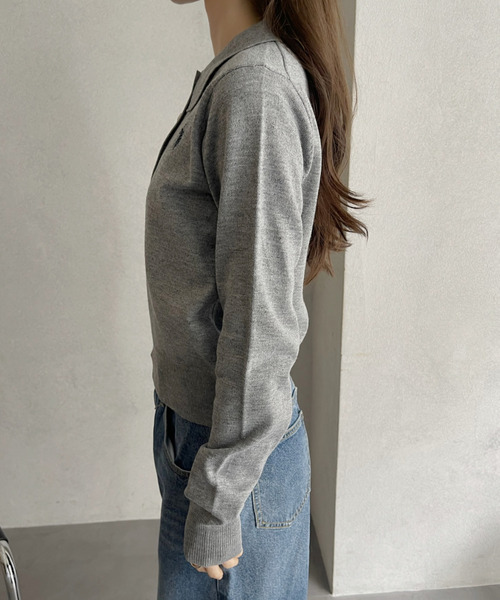 U.S. POLO ASSN.(ユーエスポロアッスン)の「U.S. POLO ASSN. ×Ada. /ユーエスポロアッスンコンパクトニットポロシャツ(ポロシャツ・レディース・グレー/ホワイト/ネイビー/ブラウン/ピンク・FREE)」の15枚目の写真