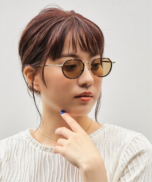 Knuth Marf(クヌースマーフ)の「Zoff|Knuth Marf ボストン型 サングラス|クヌースマーフ|クラウンパント|カラーレンズ|UVカット 紫外線対策|ユニセックス |スタイリッシュ|高級感(サングラス・レディース・ブラウン系その他2・FREE)」の3枚目の写真