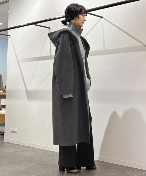 AP STUDIO（エーピーストゥディオ）の「フーデットリバーコート（その他アウター・レディース・グレー・36/38）」の9枚目の写真