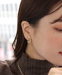 abaskdesign（アバスクデザイン）の「クラフト調メタルイヤリング（イヤリング）」