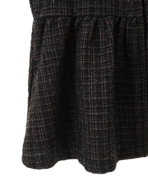 Green　Parks（グリーンパークス）の「ラメツィードペプラムベスト（ベスト・レディース・ブラック/ライトベージュ・FREE）」の20枚目の写真