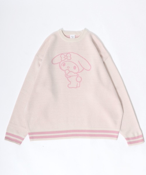 sanrio（サンリオ）キャラクタージャガード編みニットセータープル