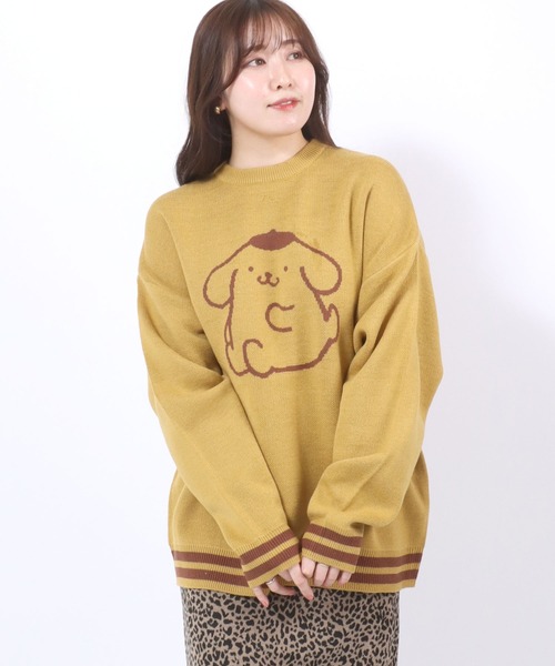 sanrio（サンリオ）キャラクタージャガード編みニットセータープル