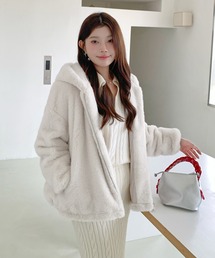 フェイクファー ジャケット パーカー