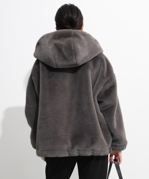 セール】フェイクファー ジャケット パーカー（その他アウター）｜by
