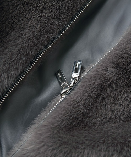 by LEGNA（バイレグナ）の「フェイクファー ジャケット パーカー（その他アウター・レディース・ベージュ系その他/ダークグレー/モカ/ブラック・FREE）」の12枚目の写真