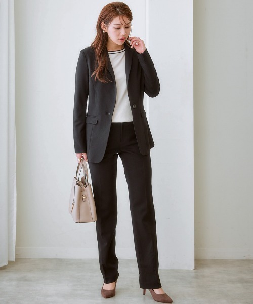 7days Life Styling（セブンデイズライフスタイリング）の「肩ボタン配色ボートネックニット（毛玉になりにくい・タンブル乾燥OK）（ニット/セーター・レディース・アイボリー/杢グレー/ブラック・S/M/L/LL/3L）」の17枚目の写真
