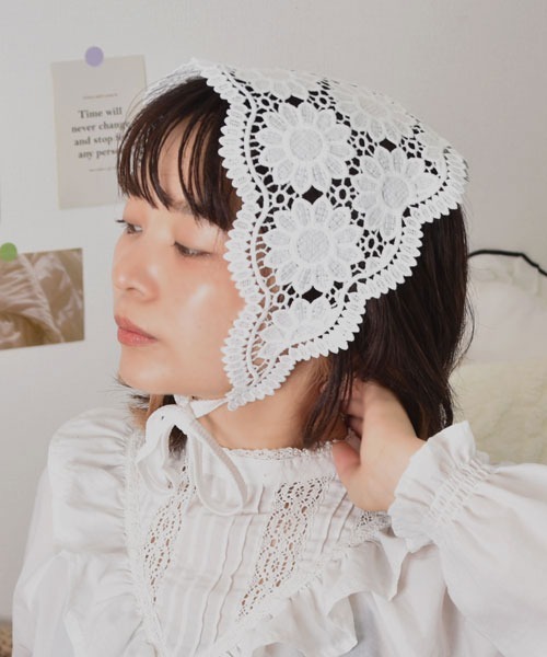 セール】【urge select】レース アソート花柄刺繍 バブーシュカ【6