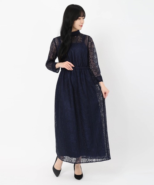 レイヤーストライプレースワンピース（ワンピース）｜STRAWBERRY