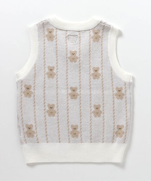 【即日発送】Naptime ニットベスト 総柄 ブラウン Mサイズ 即日発送】Naptime ニットベスト 総柄 ブラウン Mサイズ 即日発送