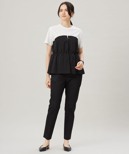 自由区(ジユウク)の「コットンサテンテーパード パンツ(その他パンツ・レディース・パイングリーン系/ブラック系/ベージュ系/ネイビー系/ブラウン/ターコイズブルー・32/34/30)」の16枚目の写真