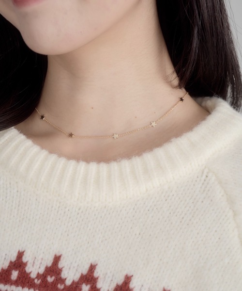 mellowneon(メロウネオン)の「スターチェーンネックレス(ネックレス・レディース・ゴールド/シルバー・FREE)」の3枚目の写真
