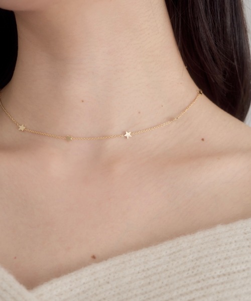mellowneon(メロウネオン)の「スターチェーンネックレス(ネックレス・レディース・ゴールド/シルバー・FREE)」の5枚目の写真