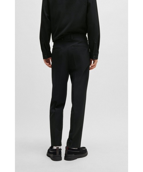 HUGO（ヒューゴ）の「スリムフィットパンツ シアサッカー（その他パンツ・メンズ・ブラック・48/46/50/44/52）」の3枚目の写真