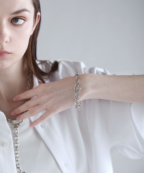 SOCCE（ソーシー）の「【MADE IN JAPAN】ダブルチェーンマンテルブレスレット（ブレスレット・メンズ・シルバー・F）」の4枚目の写真