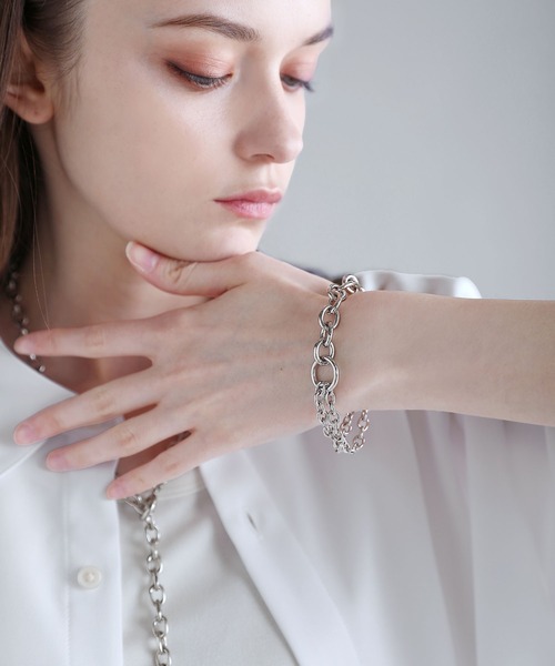 SOCCE（ソーシー）の「【MADE IN JAPAN】ダブルチェーンマンテルブレスレット（ブレスレット・メンズ・シルバー・F）」の6枚目の写真