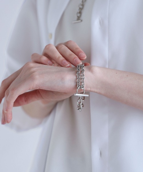 SOCCE（ソーシー）の「【MADE IN JAPAN】ダブルチェーンマンテルブレスレット（ブレスレット・メンズ・シルバー・F）」の9枚目の写真