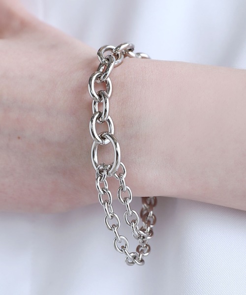 SOCCE（ソーシー）の「【MADE IN JAPAN】ダブルチェーンマンテルブレスレット（ブレスレット・メンズ・シルバー・F）」の13枚目の写真
