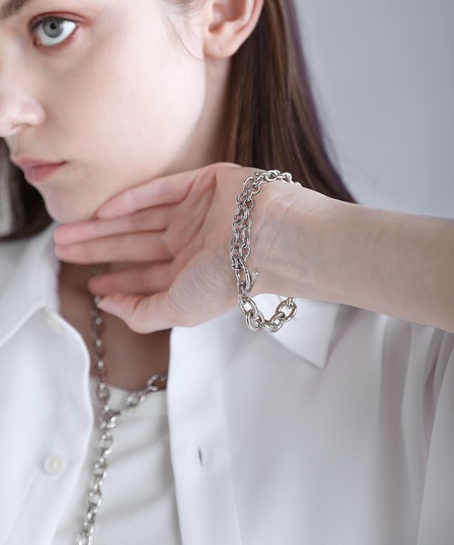 SOCCE（ソーシー）の「【MADE IN JAPAN】ダブルチェーンマンテルブレスレット（ブレスレット・メンズ・シルバー・F）」の7枚目の写真