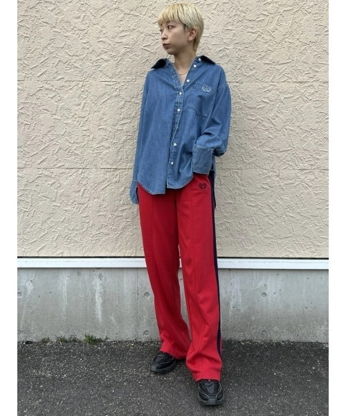 GAP（ギャップ）の「ヴィンテージソフト Gapロゴ ワイド トラックパンツ（その他パンツ・レディース・レッド/グレー/ネイビー・S/XXS/L/M/XS）」の5枚目の写真