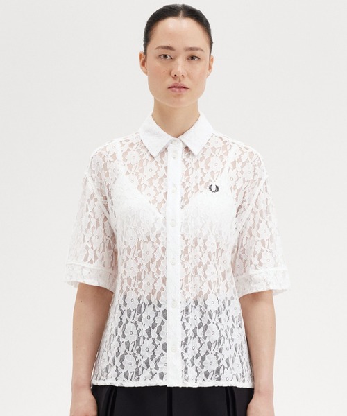 FRED PERRY（フレッドペリー）の「Lace Shirt／レースシャツ（シャツ/ブラウス・レディース・ホワイト・10）」の8枚目の写真