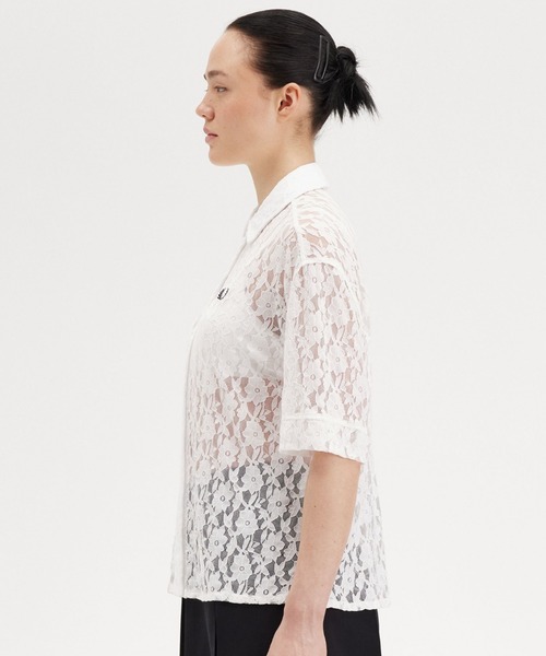 FRED PERRY（フレッドペリー）の「Lace Shirt／レースシャツ（シャツ/ブラウス・レディース・ホワイト・10）」の9枚目の写真