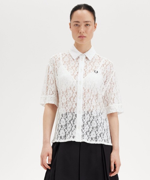 FRED PERRY（フレッドペリー）の「Lace Shirt／レースシャツ（シャツ/ブラウス・レディース・ホワイト・10）」の6枚目の写真