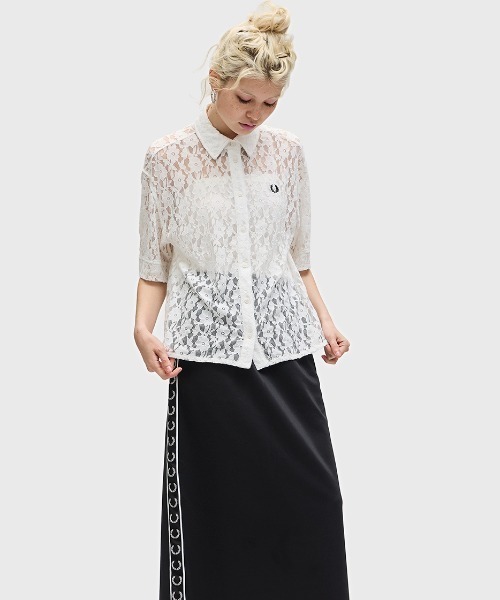 FRED PERRY（フレッドペリー）の「Lace Shirt／レースシャツ（シャツ/ブラウス・レディース・ホワイト・10）」の2枚目の写真