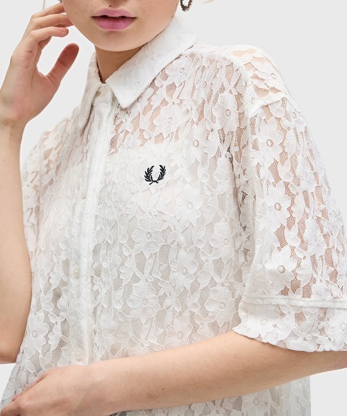 FRED PERRY（フレッドペリー）の「Lace Shirt／レースシャツ（シャツ/ブラウス・レディース・ホワイト・10）」の3枚目の写真