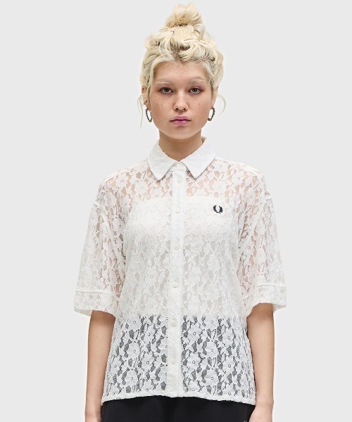 FRED PERRY（フレッドペリー）の「Lace Shirt／レースシャツ（シャツ/ブラウス・レディース・ホワイト・10）」の4枚目の写真