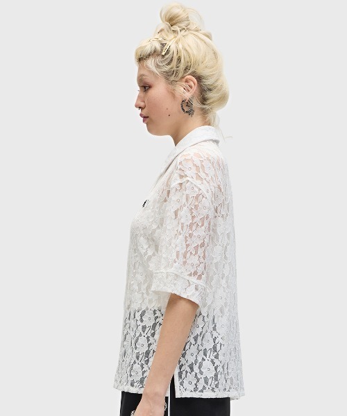 FRED PERRY（フレッドペリー）の「Lace Shirt／レースシャツ（シャツ/ブラウス・レディース・ホワイト・10）」の5枚目の写真