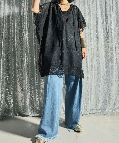 ドゥ アルシーヴ（Doux archives）/【ＰＲＯＶＯＫＥ】ｐｏｎｃｈｏ　ｂｌｏｕｓｅ セール】【PROVOKE】poncho blouse（シャツ/ブラウス）｜DOUX ARCHIVES