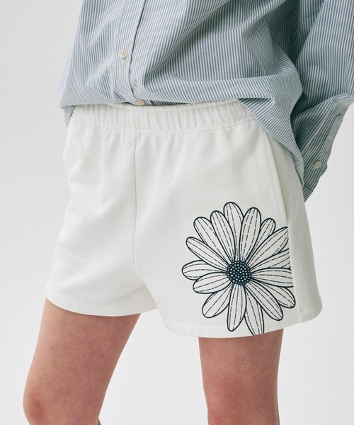 Mardi Mercredi SWEATSHORTSFLOWERショートパンツ SWEAT SHORTS FLOWER（スウェットパンツ）｜Mardi Mercredi