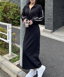 with CHANMOMO 黒 ハーフジップ ワンピース 楽天市場】【LIMITED SALE 14%OFF】サイドライン ハーフジップ