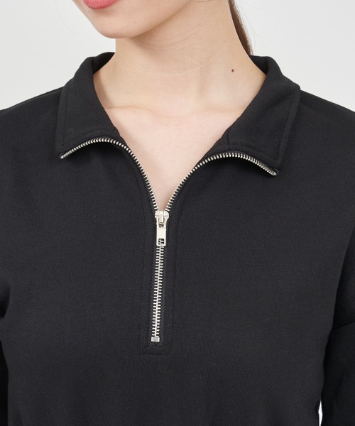 ROYAL PARTY（ロイヤルパーティー）の「【ZOZO限定】ハーフZIPトラックワンピース（ワンピース・レディース・グレー/オフホワイト/ブラック・FREE）」の12枚目の写真