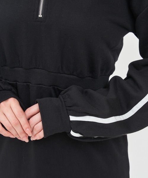 ROYAL PARTY（ロイヤルパーティー）の「【ZOZO限定】ハーフZIPトラックワンピース（ワンピース・レディース・グレー/オフホワイト/ブラック・FREE）」の13枚目の写真