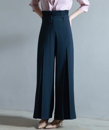 SAISON DE PAPILLON（セゾンドパピヨン）の「【満点評価】ベルト付き ハイウエスト ワイドパンツ 美脚効果 体型カバー（スラックス）」