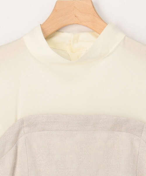 MICO COULIER（ミコクリエ）の「《オケージョン対応》フローラルジャガードドッキングブラウス（シャツ/ブラウス・レディース・ブラック/グレイッシュベージュ・38）」の10枚目の写真