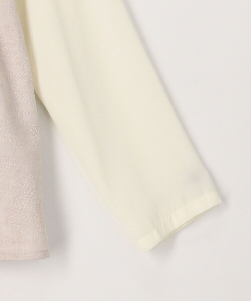 MICO COULIER（ミコクリエ）の「《オケージョン対応》フローラルジャガードドッキングブラウス（シャツ/ブラウス・レディース・ブラック/グレイッシュベージュ・38）」の13枚目の写真