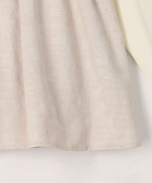 MICO COULIER（ミコクリエ）の「《オケージョン対応》フローラルジャガードドッキングブラウス（シャツ/ブラウス・レディース・ブラック/グレイッシュベージュ・38）」の14枚目の写真