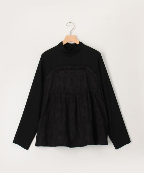 MICO COULIER（ミコクリエ）の「《オケージョン対応》フローラルジャガードドッキングブラウス（シャツ/ブラウス・レディース・ブラック/グレイッシュベージュ・38）」の17枚目の写真