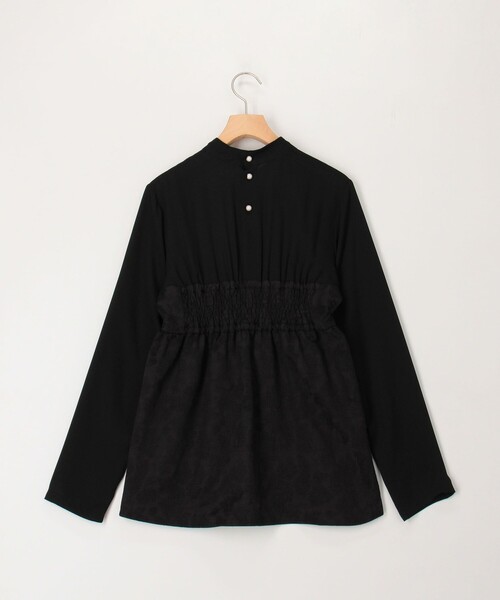 MICO COULIER（ミコクリエ）の「《オケージョン対応》フローラルジャガードドッキングブラウス（シャツ/ブラウス・レディース・ブラック/グレイッシュベージュ・38）」の18枚目の写真