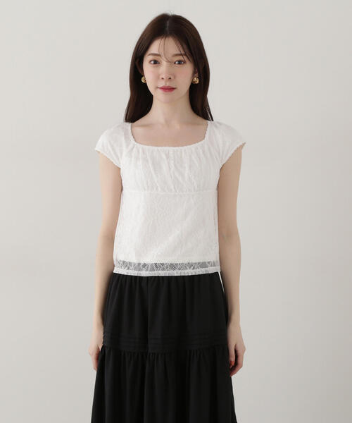 PROPORTION BODY DRESSING(プロポーションボディドレッシング)の「レースプルオーバー / 1215160306(Tシャツ/カットソー・レディース・ブラック/オフホワイト/ホワイト・FREE)」の19枚目の写真