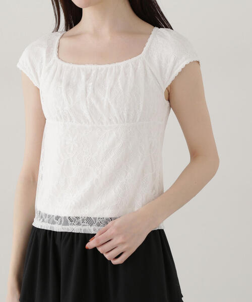 PROPORTION BODY DRESSING(プロポーションボディドレッシング)の「レースプルオーバー / 1215160306(Tシャツ/カットソー・レディース・ブラック/オフホワイト/ホワイト・FREE)」の22枚目の写真