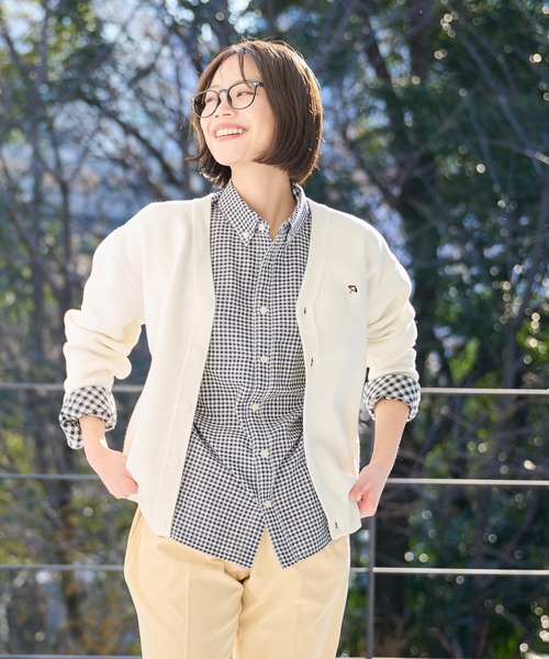 Arnold Palmer（アーノルドパーマー）の「3SEDAI KNIT シェア カーディガン（カーディガン/ボレロ・レディース・アイボリー/ライトグリーン/ライトベージュ/ネイビー・S/LL/XS/L/M）」の9枚目の写真