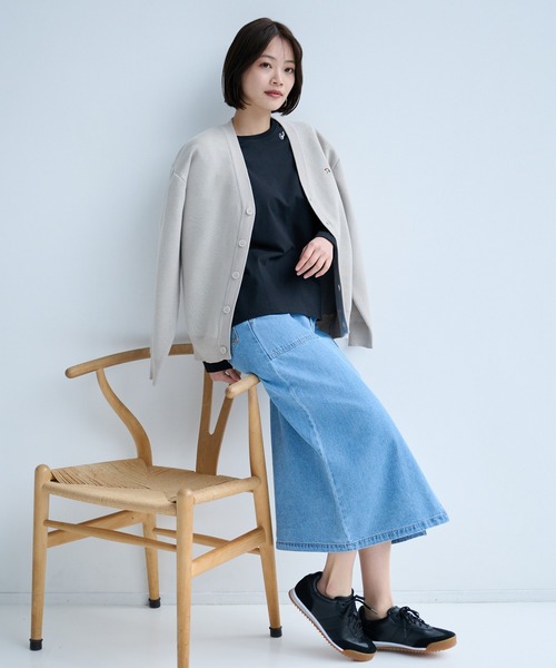 Arnold Palmer（アーノルドパーマー）の「3SEDAI KNIT シェア カーディガン（カーディガン/ボレロ・レディース・アイボリー/ライトグリーン/ライトベージュ/ネイビー・S/LL/XS/L/M）」の16枚目の写真