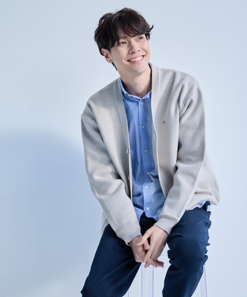 Arnold Palmer（アーノルドパーマー）の「3SEDAI KNIT シェア カーディガン（カーディガン/ボレロ・レディース・アイボリー/ライトグリーン/ライトベージュ/ネイビー・S/LL/XS/L/M）」の11枚目の写真