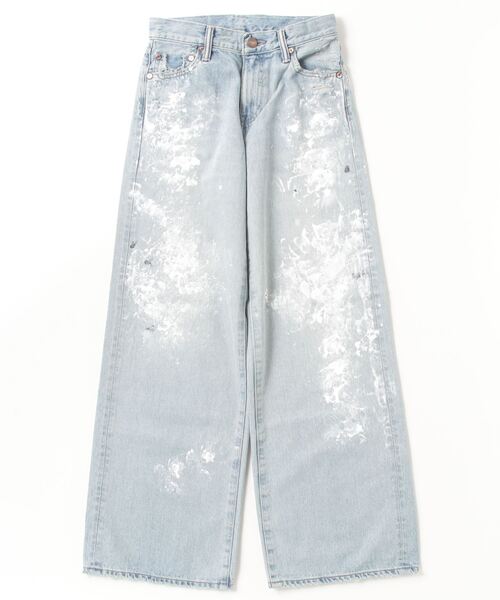 AUTHEN(オーセン)の「(AUTHEN)CIRCULAR DENIM LOW RISE WIDE LEG PAINTED USED(デニムパンツ・レディース・ブルー・25inch/27inch/23inch)」の1枚目の写真