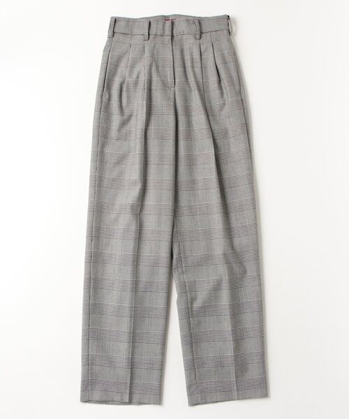mikomori（ミコモリ）の「GLEN CHECK PANTS（スラックス・レディース・ホワイト×ブラック・SMALL/MEDIUM）」の21枚目の写真