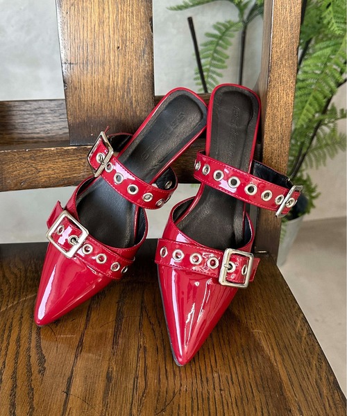 sedacle girl(セダクルガール)の「ベルトデザインミュール(パンプス・レディース・ブラック/シルバー/ボルドー/レオパード・LARGE/MEDIUM)」の22枚目の写真